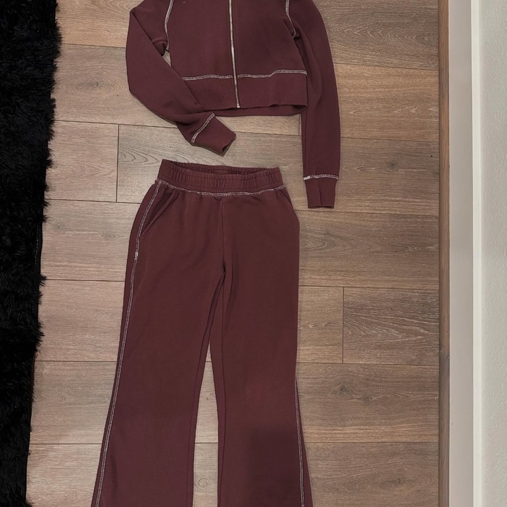 Forever 21 Burgundy Two-Piece Set